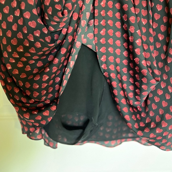 NWT ZARA Woman Dress In Black/Redhearts SZ XL - Picture 4 of 5